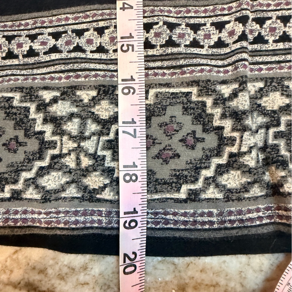 Lucky Brand Boho Tunic Top XS | Embroidered Trim | 3/4 Sleeve - Picture 8 of 9